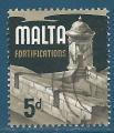 Malte N414 Fortifications oblitr