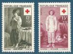 Paire N1089 et 1090 Croix-Rouge 1956 - Peintures - neuf**