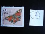 8. Belgique - Papillon - Oblitr - Used - Gestempeld