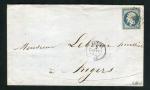Rare lettre de Nantes pour Angers ( 1854 ) avec un n° 10