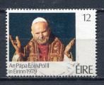Timbre IRLANDE 1979  Obl  N 410   Y&T  Personnage Sa SS le Pape Jean Paul II  