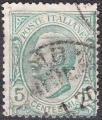 Italie - 1906 - Yt n 76 - Ob - Victor Emmanuel III 0,05c vert