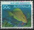 Australie 1984 Oblitr Used Fish Acanthurus lineatus Poisson chirurgien ray SU