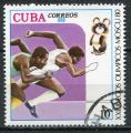 Timbre  CUBA   1980  Obl  N  2175    Y&T   J O  Moscou  Course  pied