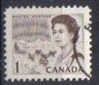 Timbre CANADA 1967 - YT 378E - Reine Elizabeth II