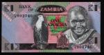 **   ZAMBIE     1  kwacha   1986   p-23b    UNC   **
