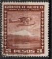 Chili 1934; Y&T PA 40; 3p, Avion & paysage
