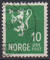 NORVEGE N 173 o Y&T 1937-1938 Armoiries lion