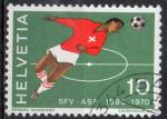 SUISSE N 864 o Y&T 1970 75e Anniversaire de l'association Suisse de football