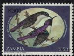 Zambie 2002 surcharg Oiseaux Anthreptes longuemarei Souimanga violet 