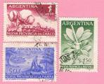 Argentina 1956.- Adhesin (SC). Y&T 564/6. Scott 654/6. Michel 642/4.