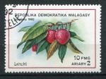 Timbre Rpublique de MADAGASCAR  1992  Obl  N 1053  Y&T  Fruit Letchi