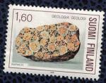 Finlande 1986 sans gomme Used Gologie Rapakivi Granite avec Feldspath alcalin