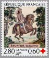 Timbre de 1995 Croix-Rouge franaise Tapisserie de Saumur N 2946