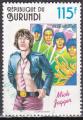 BURUNDI N 1012 de 1994 oblitr "les rockers- Mick Jagger-"