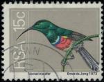 Afrique du sud 1974 Y&T 369 oblitr Oiseau Nectarina afer