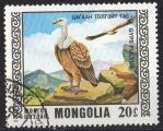 Mongolie 1976; Y&T 851; 20m, oiseau, vautour fauve