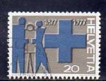 Timbre oblitr de Suisse n 1021 Centenaire de la Croix-Bleue SU8965