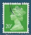 Grande-Bretagne N1955 Elizabeth II 20p vert oblitr