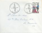 Enveloppe 1er jour FDC N°1632 Journée du timbre 1970 - Facteur de ville en 1830 