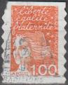 1997 3101 Adhsif 16 oblitr Marianne de Luquet (Coin cass)