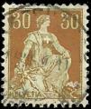 Suiza 1907-17.- Helvetia. Y&T 121. Scott 134. Michel 104x.
