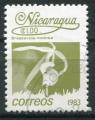 Timbre du NICARAGUA 1983  Obl  N 1254  Y&T   Fleurs 