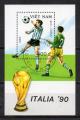 VIÊT-NAM REP SOCIALISTE  N° BF 48 o Y&T 1989 Italia 90 Coupe du Monde de Footbal