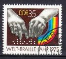 ALLEMAGNE - RDA 1975 - Louis Braille - Yvert 1772 Oblitr