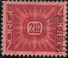 Norvge 1986 Oblitr Used Ornement solaire avec chiffres Y&T NO 896 SU