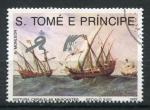 Timbre S. TOME THOME & PRINCIPE 1989 Obl N 955  Y&T  Bteaux