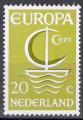 Pays-bas 1966 ; Y&T n 837 **; 20c Europa, vert-jaune clair & olive