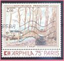 France Oblitr Yvert N1812 Tableau SISLEY Canal de LOING 1974 vignette arphila