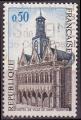 Timbre oblitr n 1499(Yvert) France 1966 - Htel de ville St-Quentin