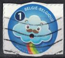 Belgique 2015 Oblitr Used Visages Surpris Arc en Ciel Nuage avec Moustache SU