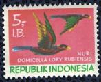 Indonsie 1970 neuf avec gomme Oiseau Lorius lory Lori Tricolore SU
