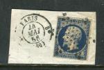 Rare n° 14A Bleu Foncé sur Chamoisé ( 1856 )