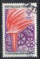 France 1968; Y&T n 1545; 0,60F+0,20, J.O. de Grenoble, flamme olympique