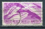 Timbre du MEXIQUE  Expres  1956 - 62 Obl  N 11  Y&T  Oiseaux Mains