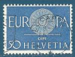 Suisse N667 Europa 1960 50c oblitr