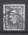 NORVEGE - 1950/52 - Yt n° 325A - Ob - Haakon VII 25o gris violet