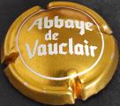 Capsule bire muselet Abbaye de Vauclair dore lettres blanches dans cercle