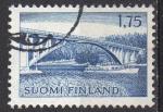 Finlande 1963; Y&T n 547; 1.75m bleu, pont & bateau