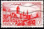 Maroc (Prot.Fr) Poste Obl Yv:262A (Lign.Ondules) Mi:263