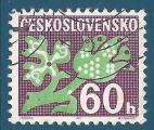 Tchcoslovaquie Taxe N106 Fleur stylise 60h oblitr