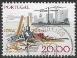 Portugal - 1978 - Yt n 1372 - Ob - Outils de maons et chantier moderne