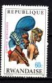 AF52 - 1969 - Yvert n 303 NSG - Coiffures africaines : Guine et Congo