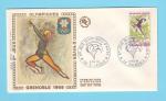 FDC FRANCE SOIE JEUX OLYMPIQUE JO GRENOBLE PATINAGE INAUGURATION 1968