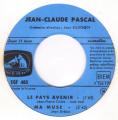 EP 45 RPM (7")  Jean-Claude Pascal  "  Sacre fille  "