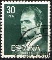 Espagne : Y.T. 2234 - Juan Carlos 30 pta vert fonc - oblitr - anne 1981